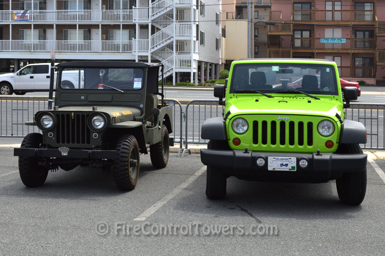 Restored 1950 Willys Army Jeep and 2012 Jeep Wrangler