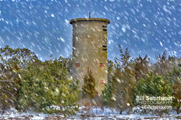 Tower two in the snow